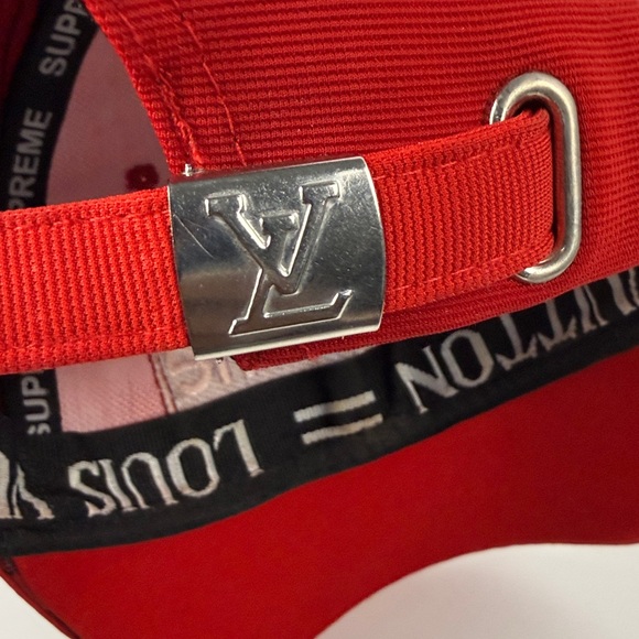 Supreme Red Monogram Cap - Picture 2 of 5